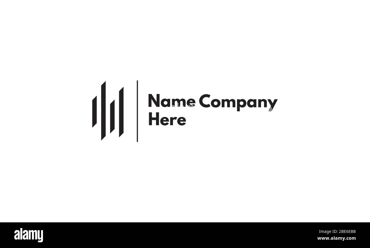 Vektor-Logo auf dem ein abstraktes Bild von Betonsäulen. Stock Vektor