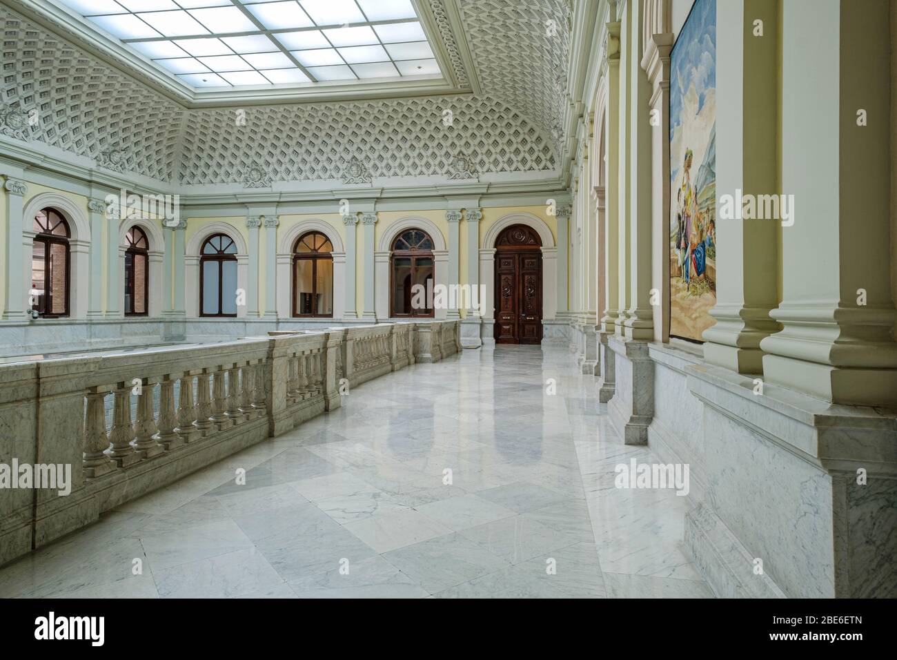 Nationalbibliothek. Madrid, Spanien Stockfoto