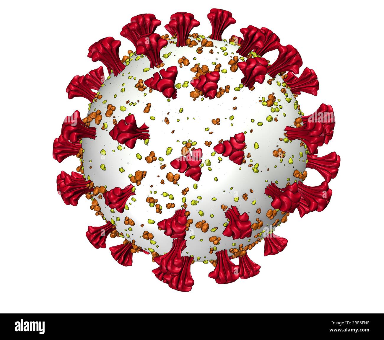 Künstlerische Darstellung Coronavirus 2 / 3D-Rendering des Coronavirus Stockfoto