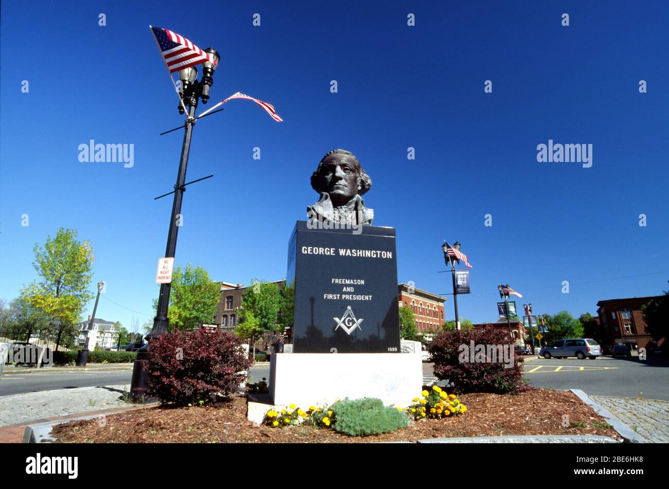 George Washington Büste, Houlton, Maine Stockfoto