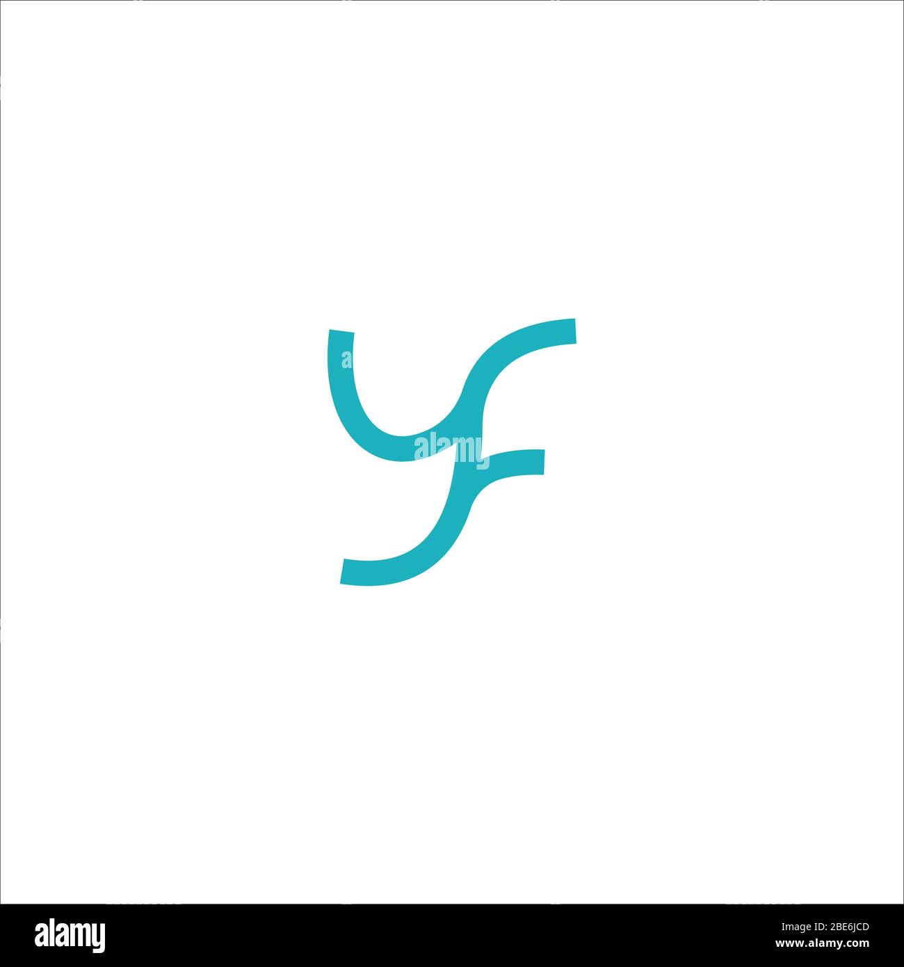 Vorlage für das Anfangsbuchstaben des fy-Logos oder des YF-Logos Stock Vektor