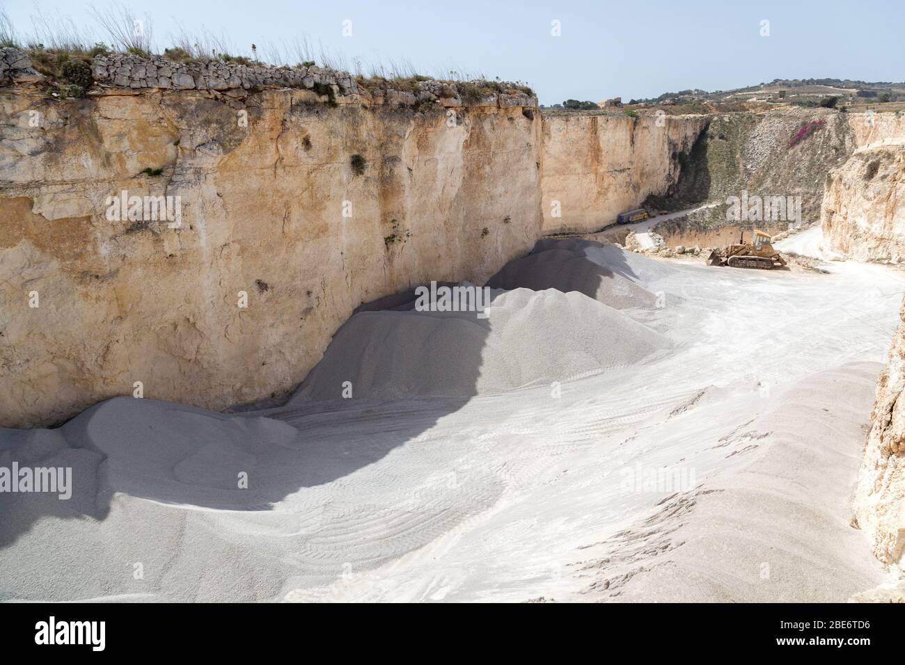 Steinbruch in der Nähe von Victoria Lines, Malta Stockfoto