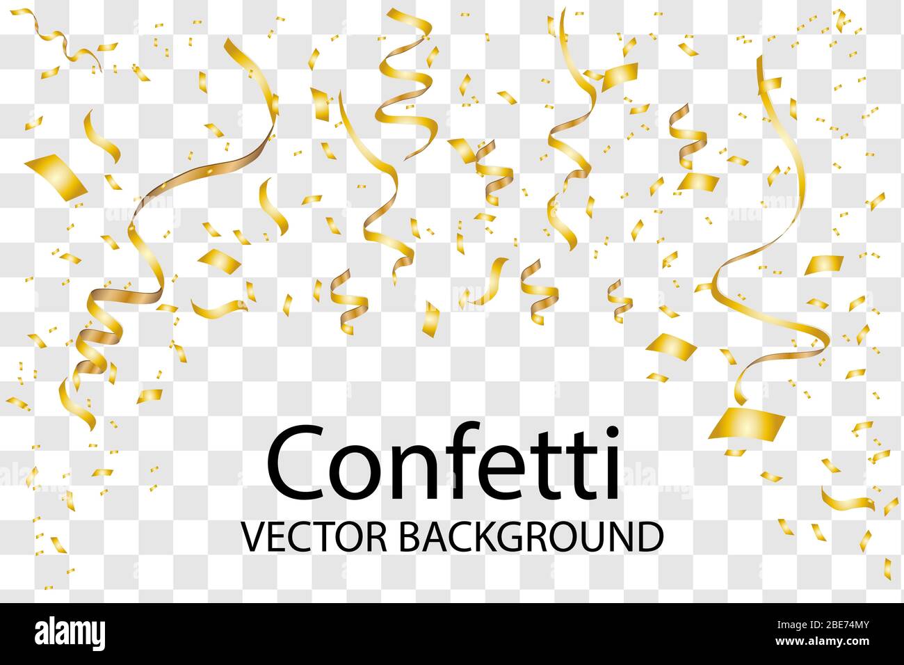 Goldene Konfetti Hintergrund Stock Vektor