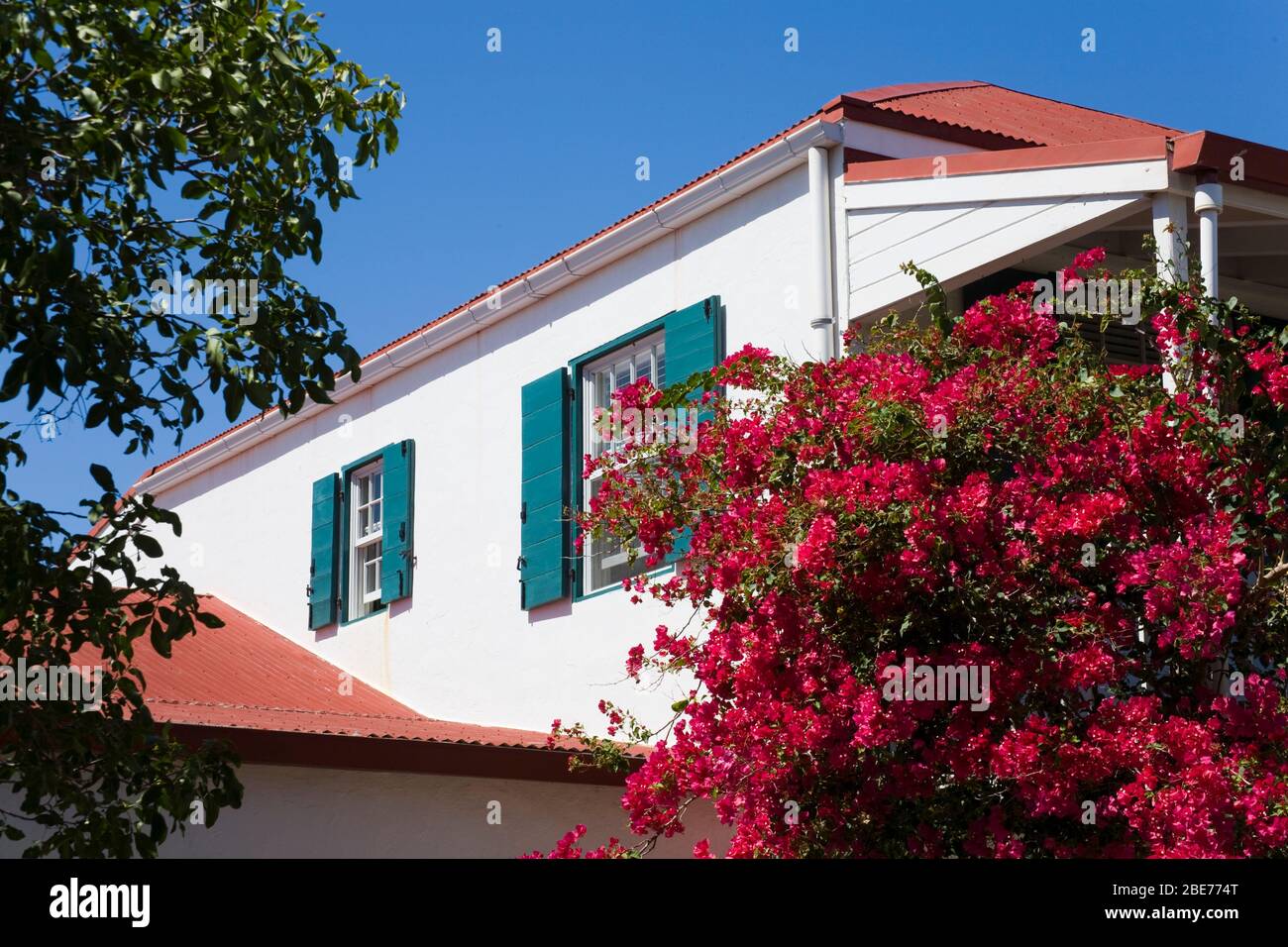 Haus auf Duke Street, Cockburn Town, Grand Turk Island, Turks & Caicos Islands, Karibik Stockfoto