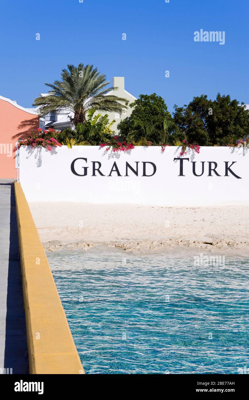 Grand Turk Cruise Center, Grand Turk Island, Turks- Und Caicosinseln, Karibik Stockfoto