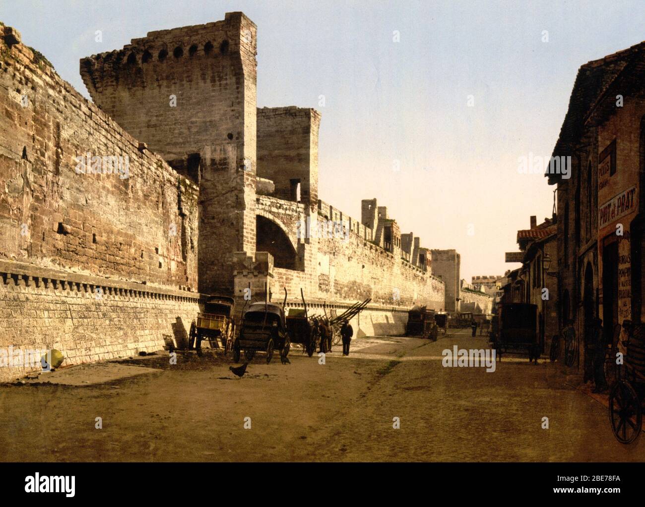 Die Stadtmauer, Avignon, Provence, Frankreich, um 1900 Stockfoto