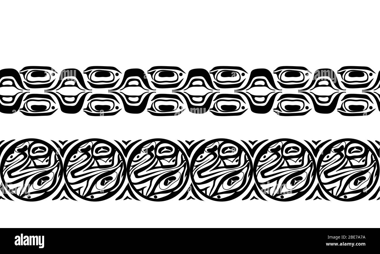 Abstrakter Hintergrund nativer nordamerikanischer Satz Stock Vektor