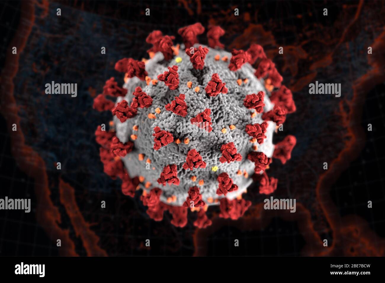 COVID-19 Coronavirus in den Vereinigten Staaten. Stockfoto