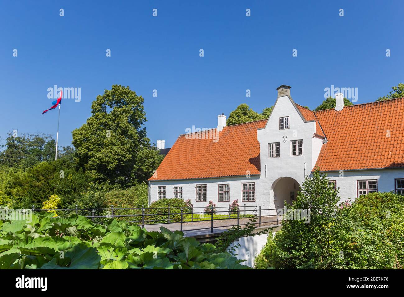 Schackenborg Schloss in der historischen Stadt Mogeltonder, Dänemark Stockfoto