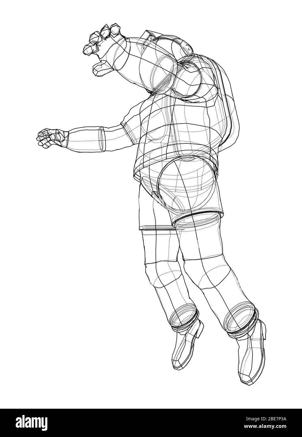 Astronaut Konzept. Vektor Rendering von 3d Stock Vektor