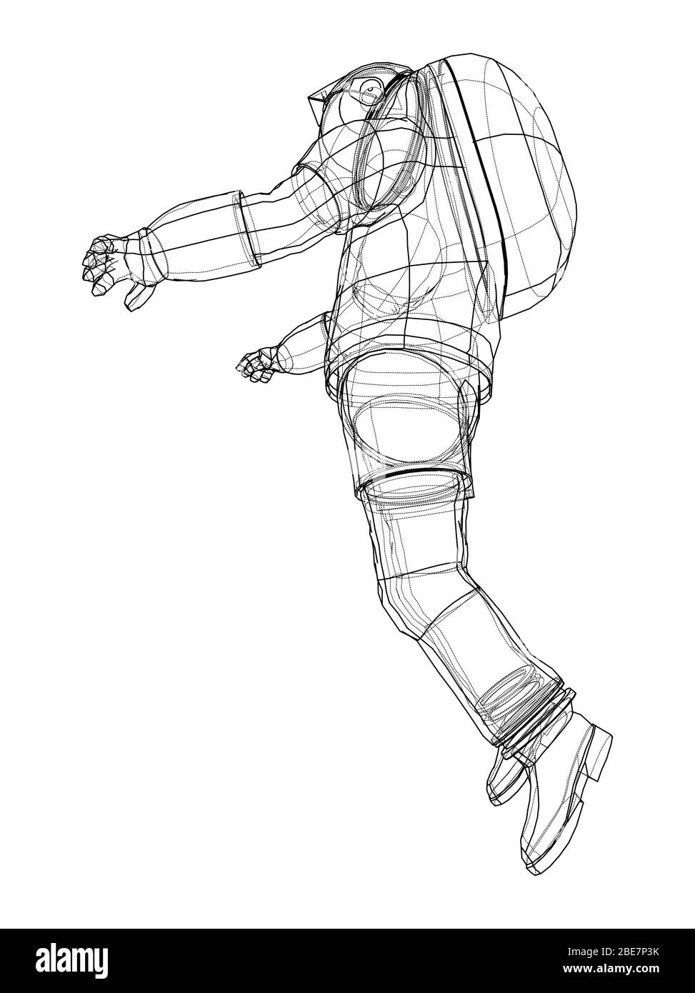 Astronaut Konzept. Vektor Rendering von 3d Stock Vektor