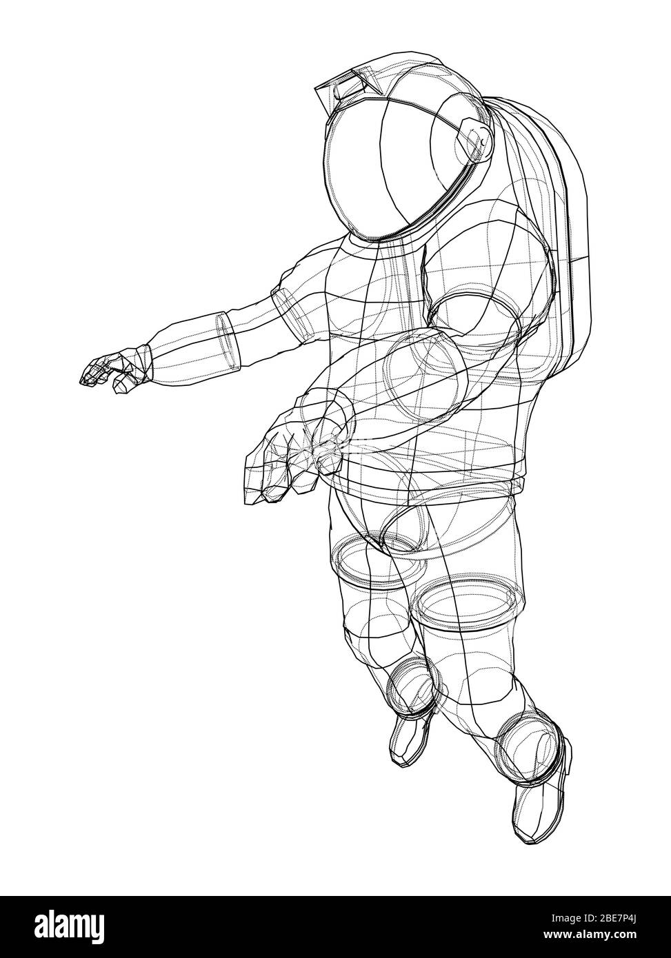 Astronaut Konzept. Vektor Rendering von 3d Stock Vektor