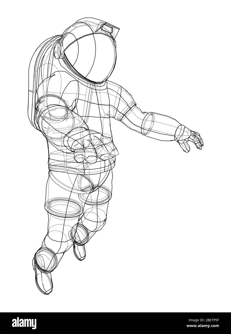Astronaut Konzept. Vektor Rendering von 3d Stock Vektor