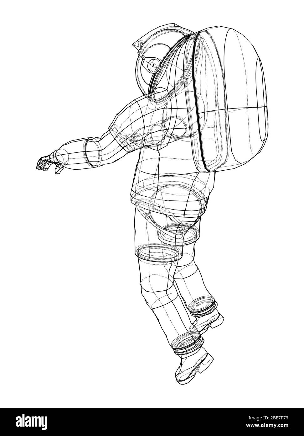 Astronaut Konzept. Vektor Rendering von 3d Stock Vektor