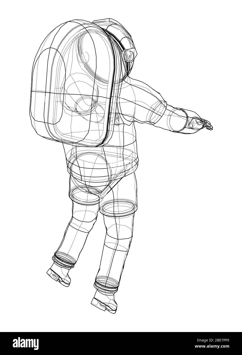 Astronaut Konzept. Vektor Rendering von 3d Stock Vektor