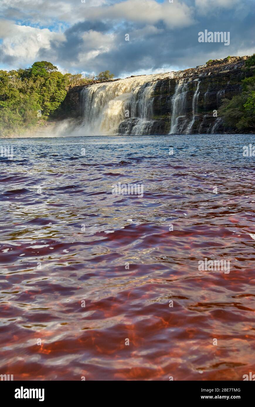 El Sapo Wasserfälle, Canaima NATIONALPARK, Venezuela, Südamerika, Amerika Stockfoto