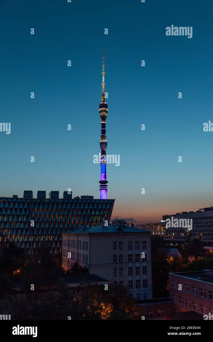 Ostankino-Turm in der Moskauer Stadt, Russland Stockfoto