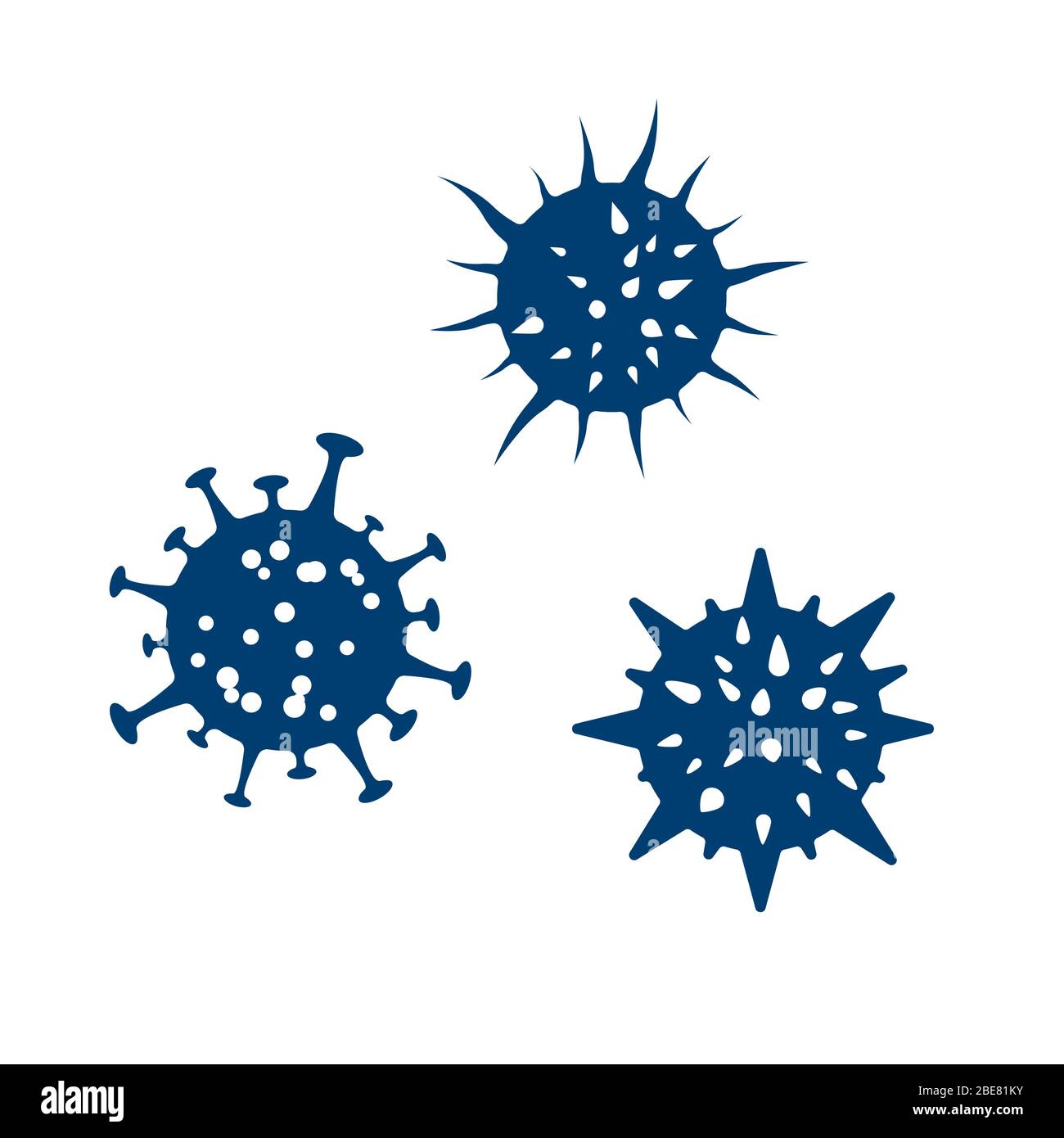 Symbol Corona Virus-Infektion. Grippeinfektion. Medizin Warnung Pandemie Epidemie und Quarantäne. Gefährliche Krankheit. Vektorgrafik Stock Vektor