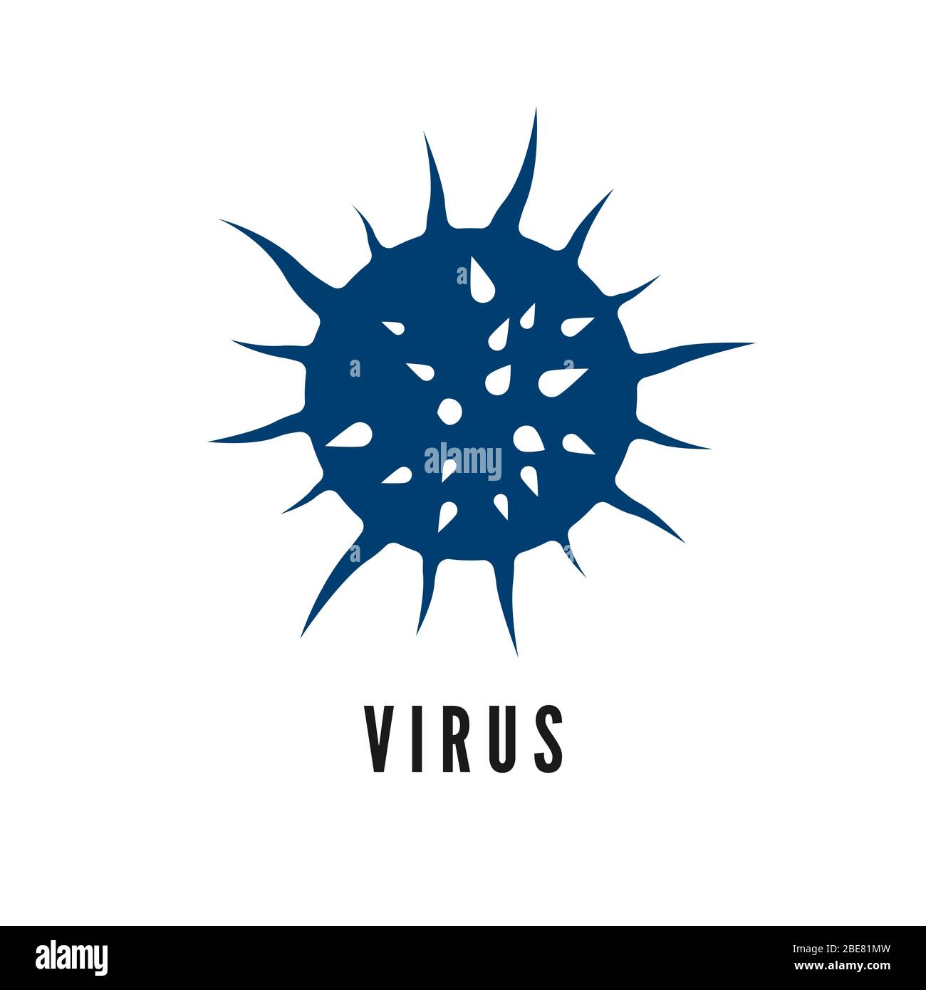 Virus. Grippeinfektion. Symbol Corona Virus-Infektion. Gefährliche Krankheit. Vektorgrafik Stock Vektor