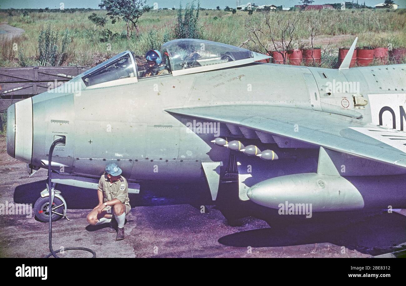 "Das fliegende Fass'A Schwedische Luftwaffe Saab 29 Tunnan Jagdflugzeug.die Saab 29, umgangssprachlich Flygande tunnan genannt Stockfoto