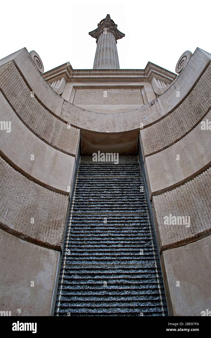 Portland Stone Great Fire of London Statue Korinthische Säule Paternoster Sq.London EC4M 7LS Stockfoto