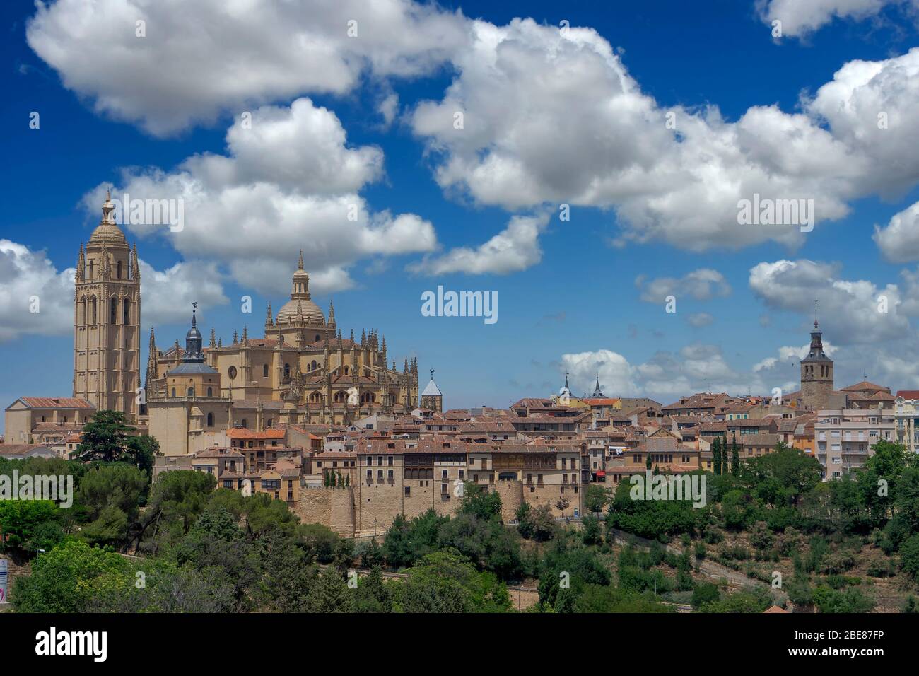 Mittelalterliche Städte von Spanien, Segovia in der Gemeinde Castilla y Leon Stockfoto
