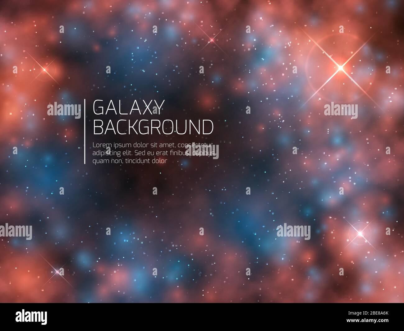 Universum Galaxie und Nacht Sterne. Kosmos mystische Supernova abstrakten Vektor Hintergrund. Nebel Sternbild Sternenhimmel Nachthimmel Illustration Stock Vektor