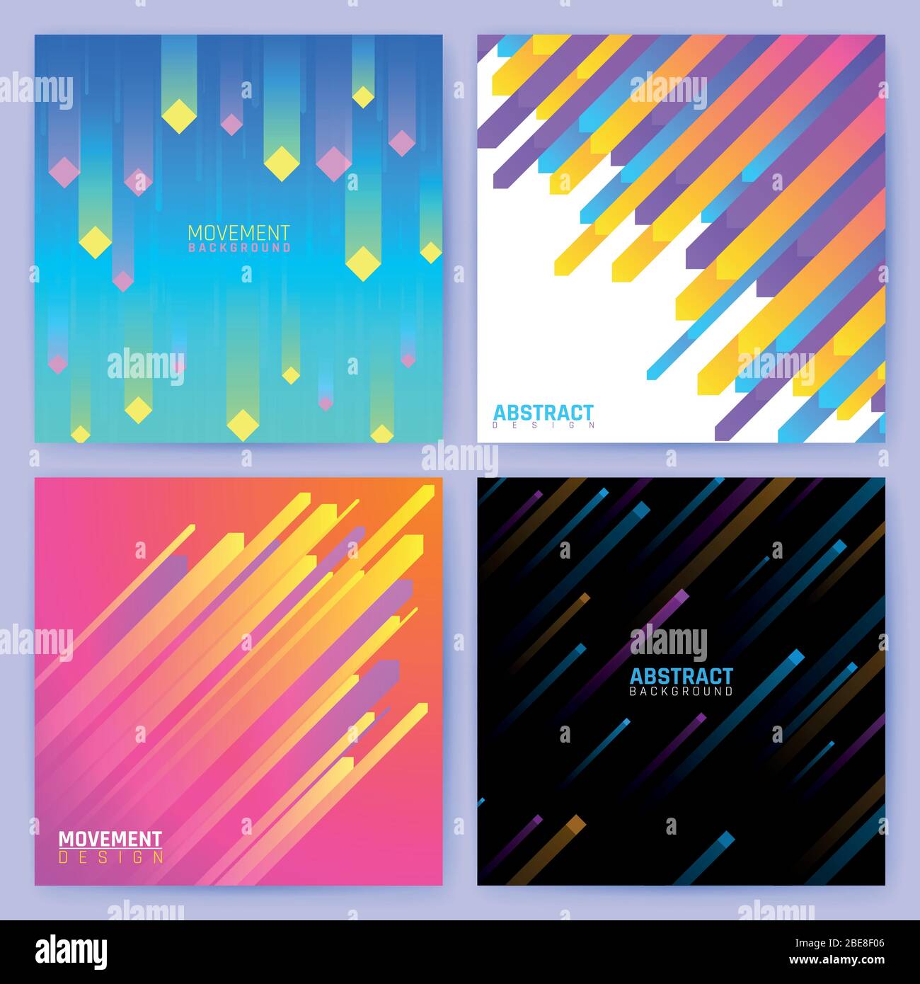 Minimale geometrische Vektorhinterlegung. Trendige Poster mit abstrakten Farbformen und Linien. Banner mit trendigen dynamischen Farbmuster Illustration Stock Vektor