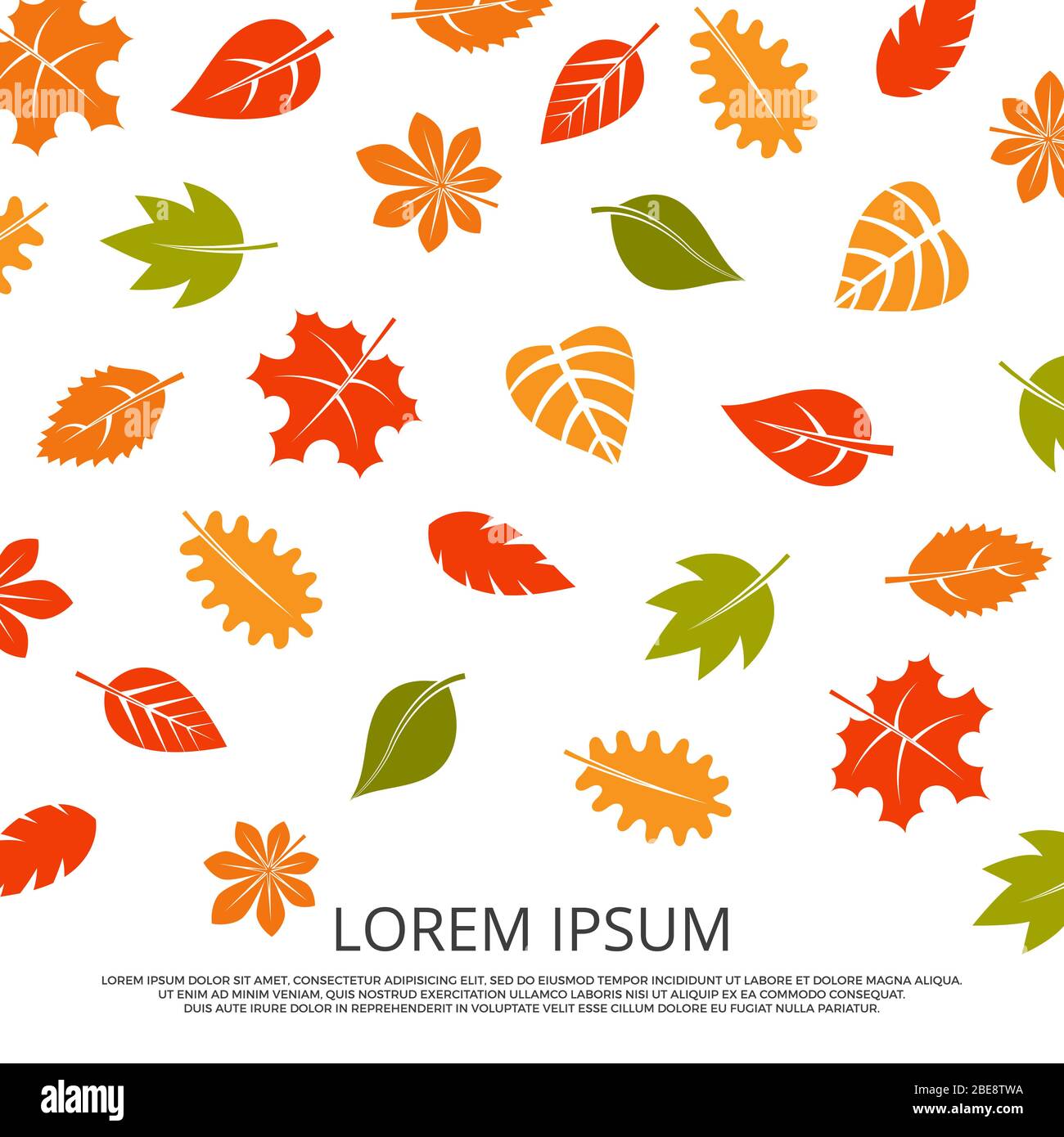 Bunte Herbst der Blätter Hintergrund. Natur saisonalen Hintergrund, Vektor-Illustration Stock Vektor