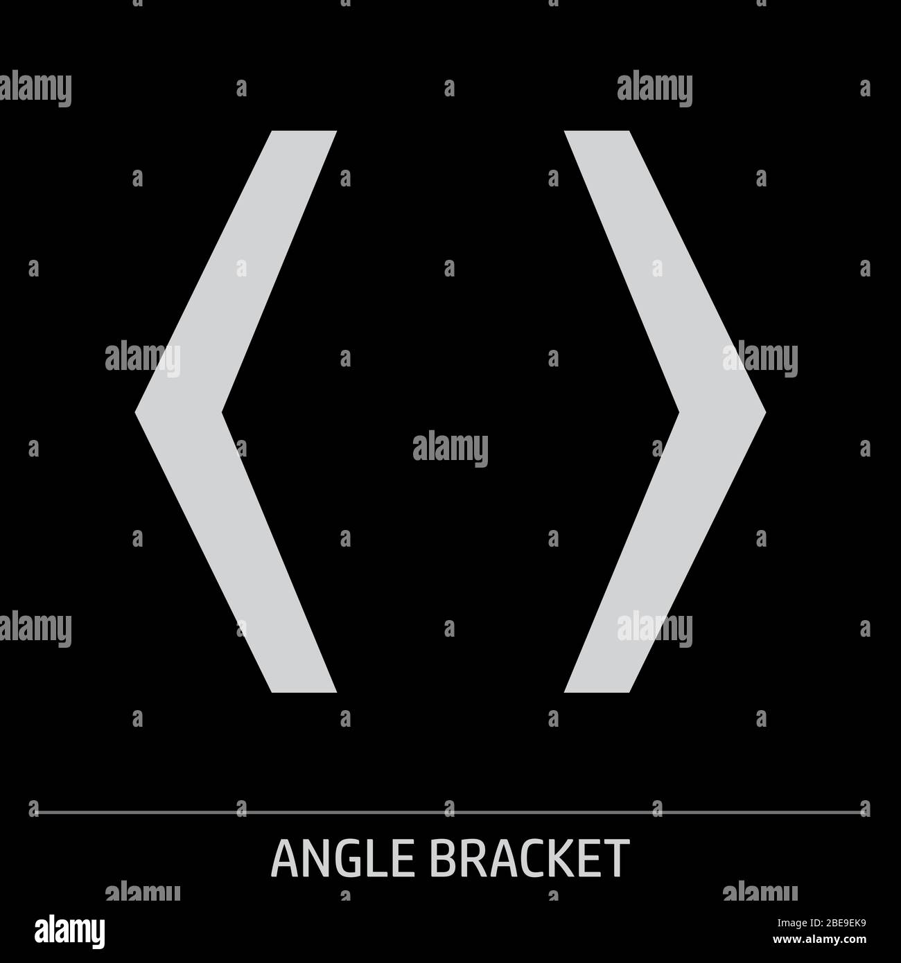 Symbol für Winkelklammer Stock Vektor