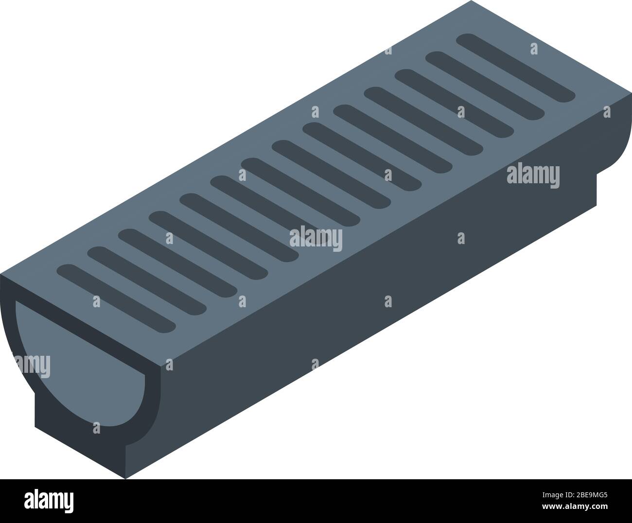 Symbol für Bodenrinne, isometrische Ausführung Stock Vektor