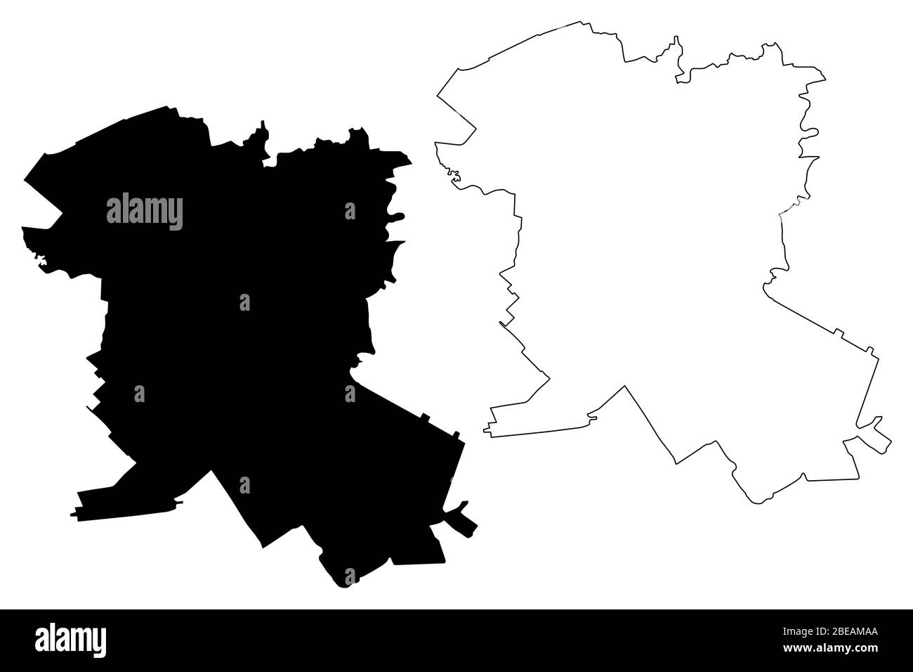 Sumy Stadt (Ukraine) Karte Vektor-Illustration, Skizze Scribble Stadt Sumy Karte Stock Vektor