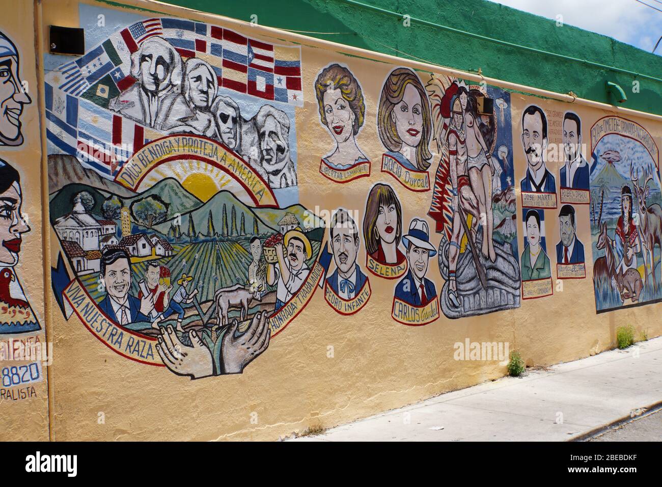 Farbenfroh Wandbemalung in Little Havana, Miami, Florida, USA Stockfoto