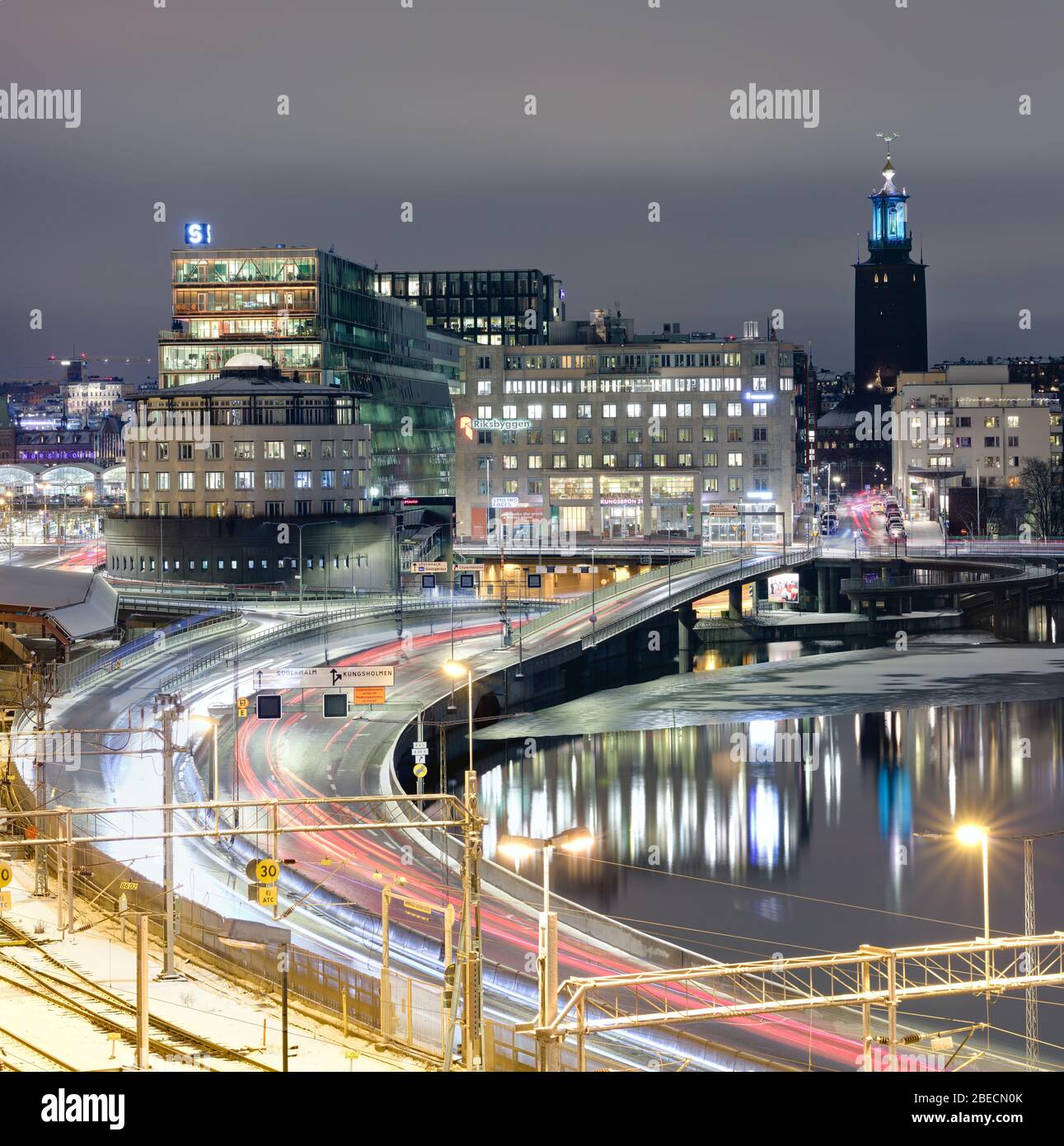 Blick von Barnhusbron über Stockholm, Schweden Stockfoto