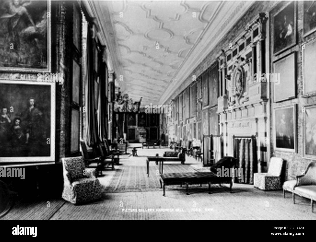 Hardwick Hall - Bildergalerie von George Washington Wilson (d 1893). Stockfoto
