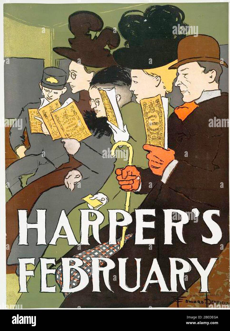 Harper's Februar (1897). Stockfoto