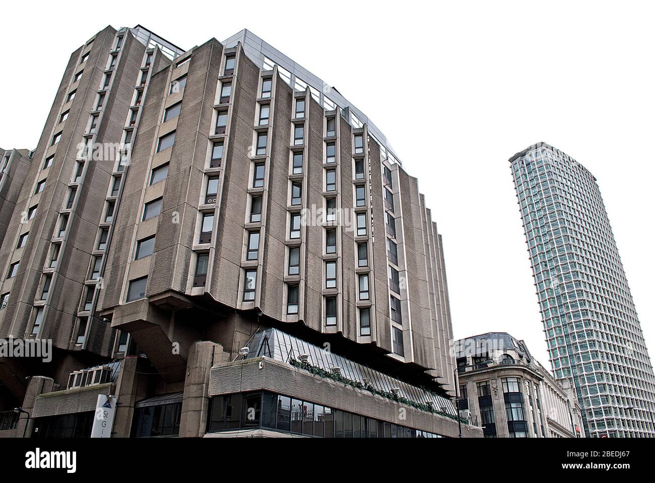 1970er Jahre Brutalist Architecture Concrete St, Giles Hotel Bedford Avenue, Bloomsbury, London WC1B 3GH by Elsworth Sykes Partnership Stockfoto