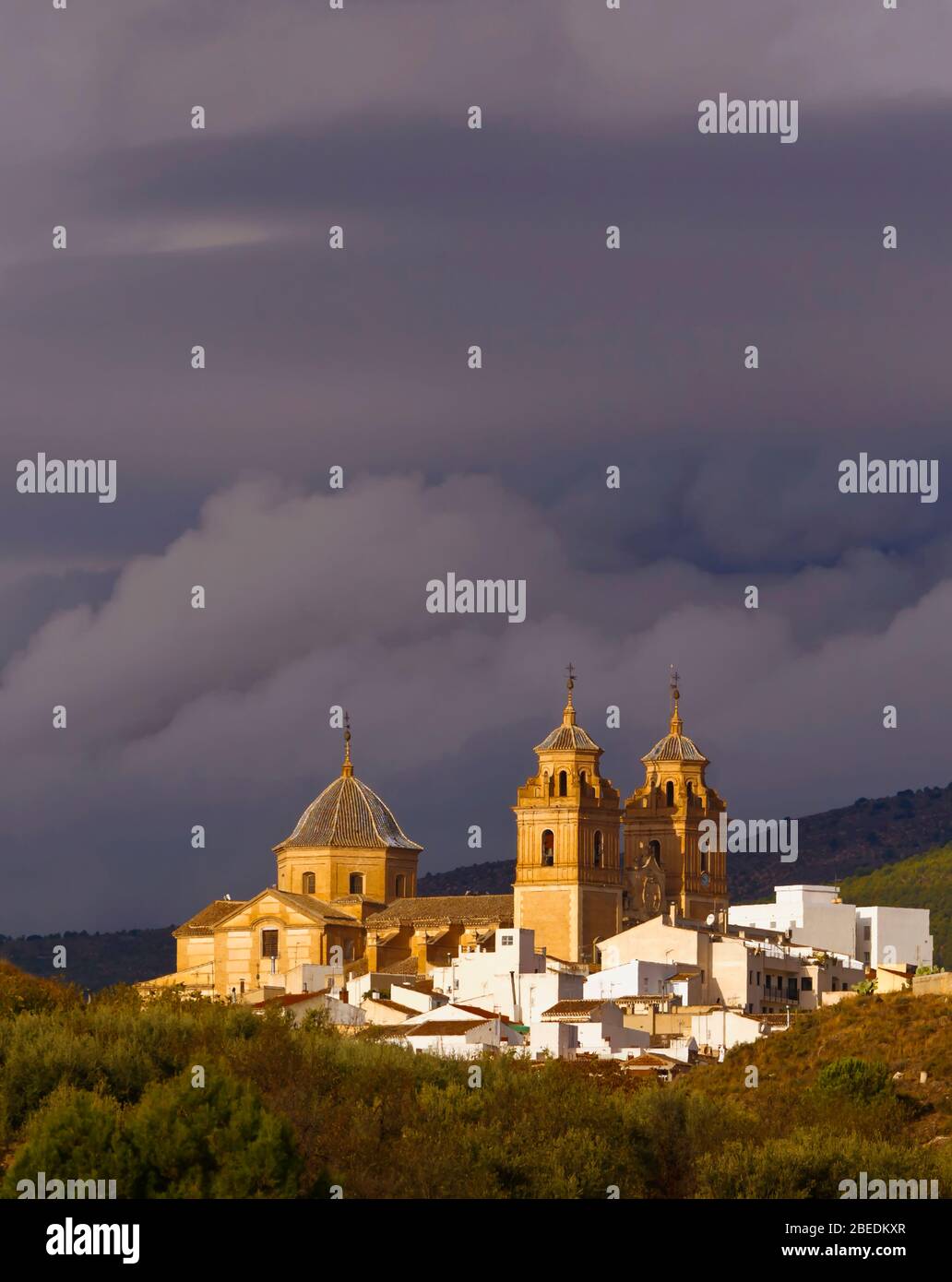Velez-Rubio, Provinz Almeria, Andalusien, Südspanien. Kirche Nuestra Señora de la Encarnación. Stockfoto
