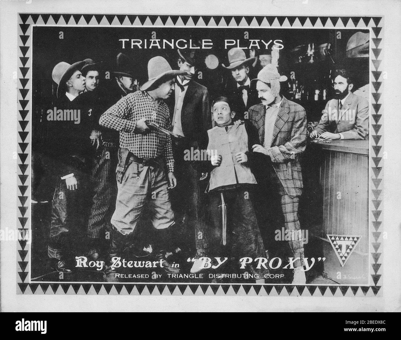 'Lobby-Karte für den Film 1918 von Proxy.; 1918; Quelle; Dreieck; ' Stockfoto