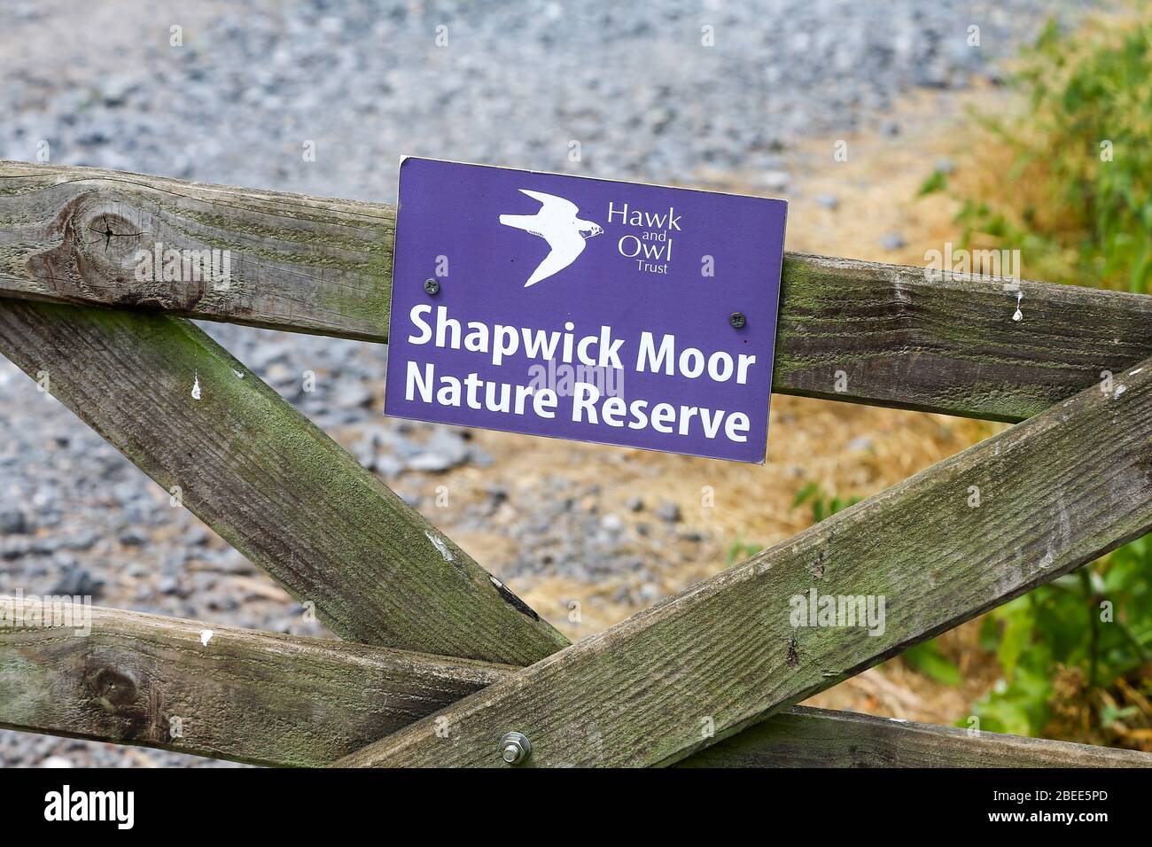 Ein Schild am Eingang zum Shapwick Moor Nature Reserve, Teil des Avalon Marshes, Somerset, England, Großbritannien Stockfoto