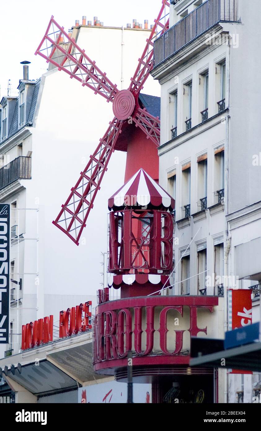 Moulin Rouge Paris Frankreich Stockfoto
