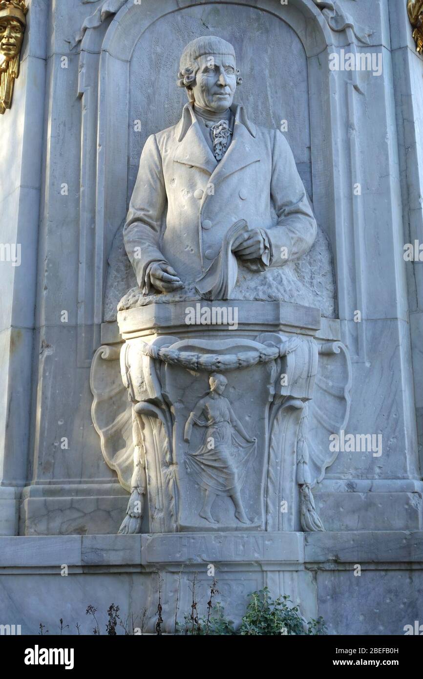 Haydn - Beethoven-Haydn-Mozart-Denkmal - Berlin, Deutschland Stockfoto