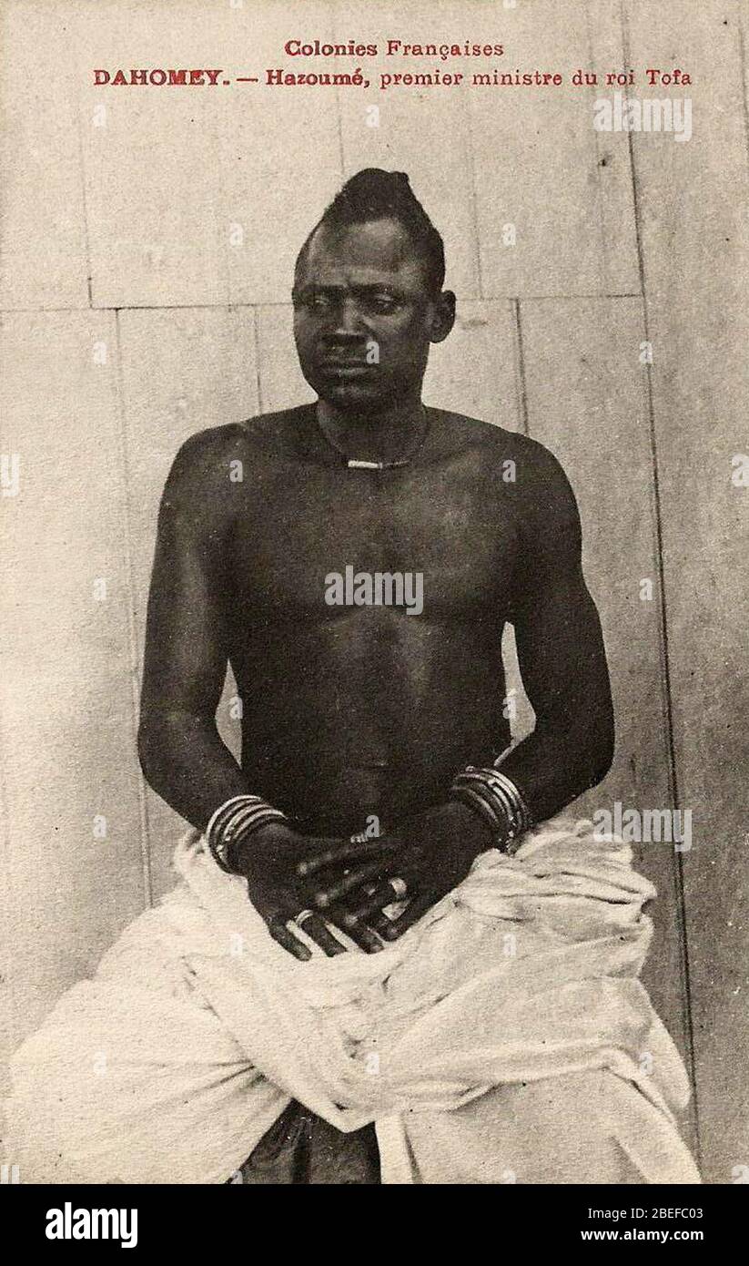 Hazoumé, Premier Ministre du roi Tofa (Dahomey). Stockfoto