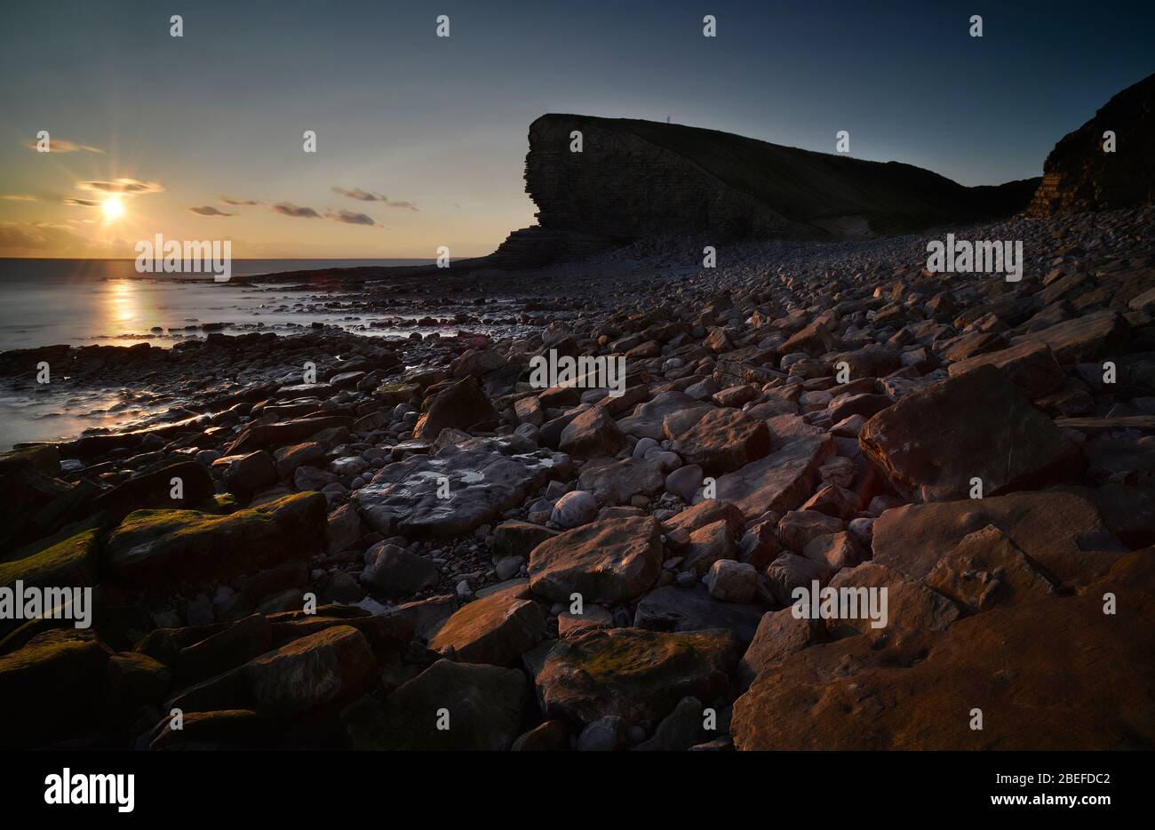 Nash Punkt bei Sonnenuntergang Stockfoto