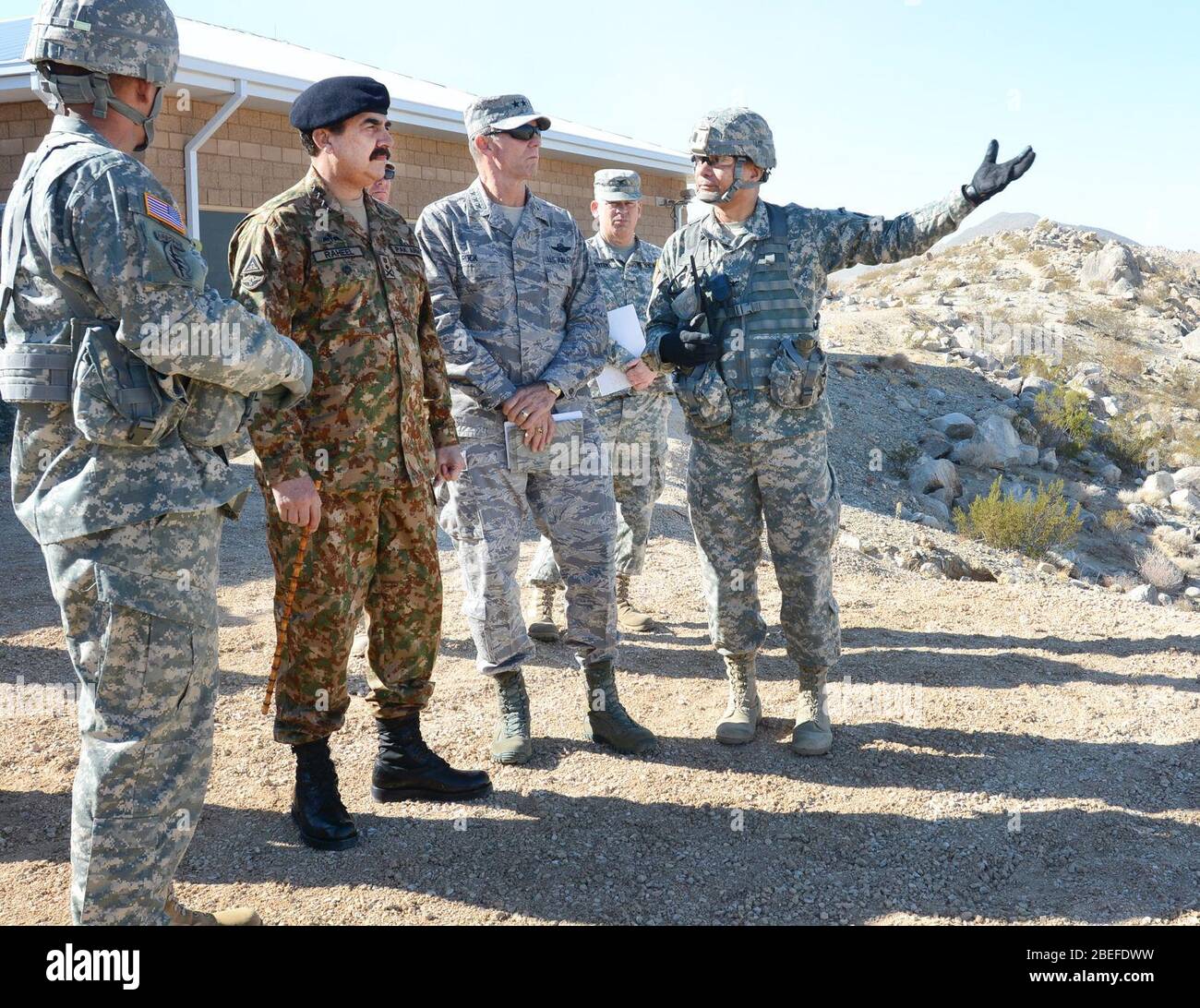 Leiter der pakistanischen Armee besucht National Training Center. Stockfoto