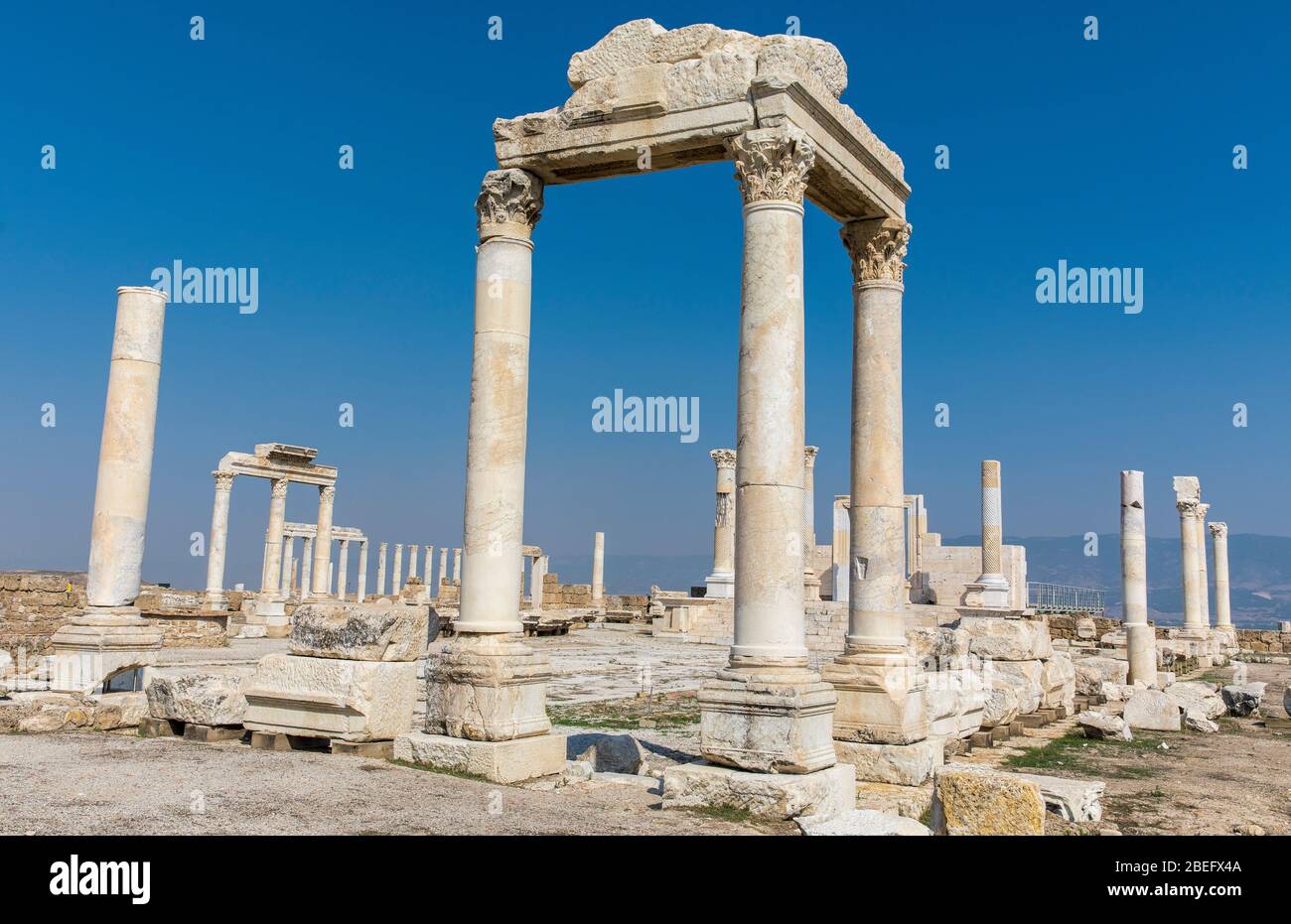 Laodykeia antike Stadtruinen, Denizli, Türkei. Stockfoto