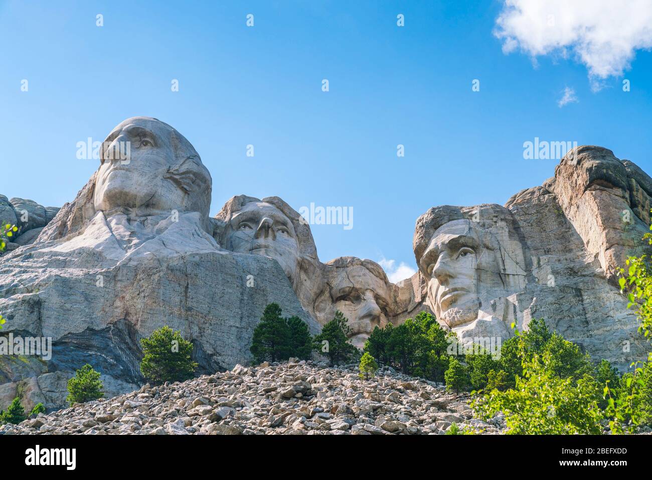 Rushmore natonal Denkmal an einem sonnigen Tag. Stockfoto