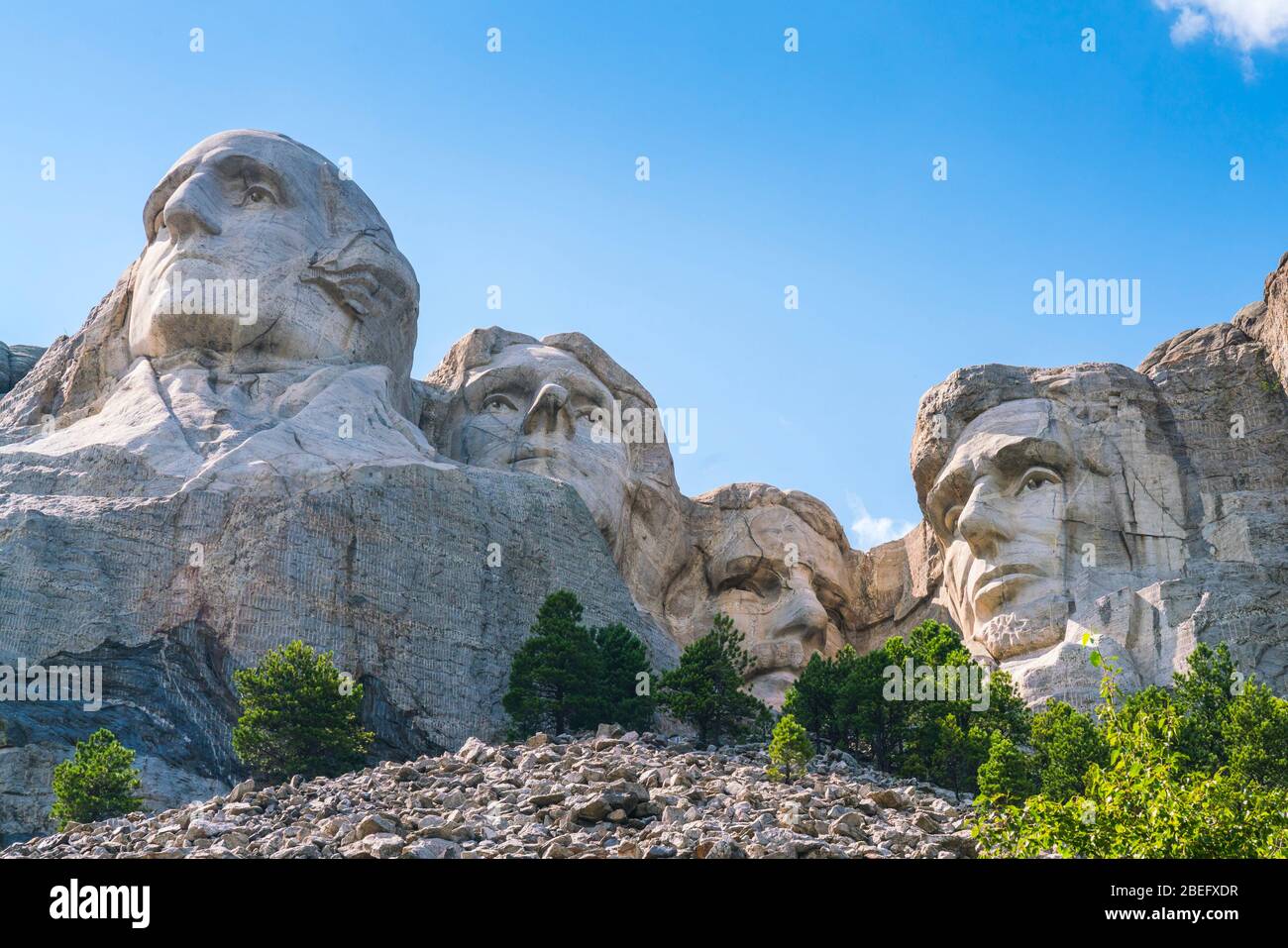 Rushmore natonal Denkmal an einem sonnigen Tag. Stockfoto