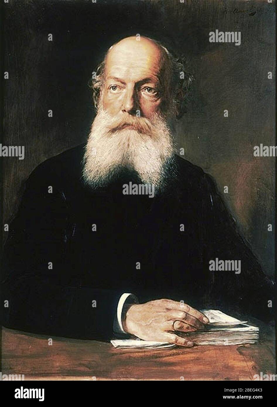 Heinrich von Angeli - Friedrich August Kekulé von Stradonitz. Stockfoto