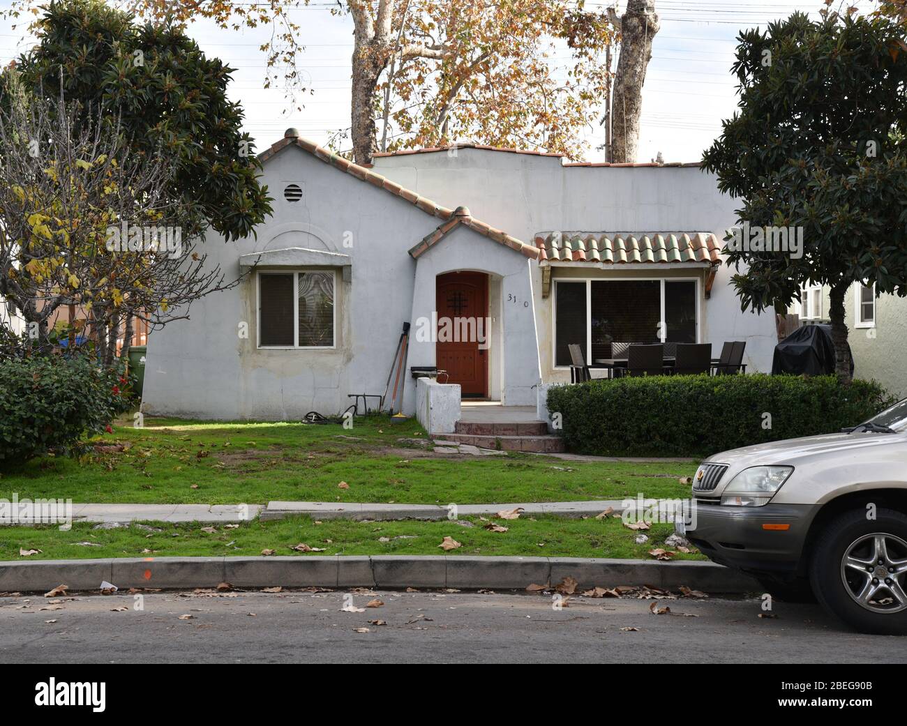 Los Angeles, CA/USA - 7. Januar 2010: Das erste Los Angeles-Heim von Francis Gumm, also Judy Garland, 1926 am Glenmanor Place 3150, bevor sie es wurde Stockfoto